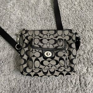 COACH Black Signature Crossbody Purse